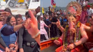 Lalbaugcha Raja Visarjan: मुंबई में लालबागचा राजा का विसर्जन, अनंत अंबानी ने खुद कि बप्पा कि विदाई