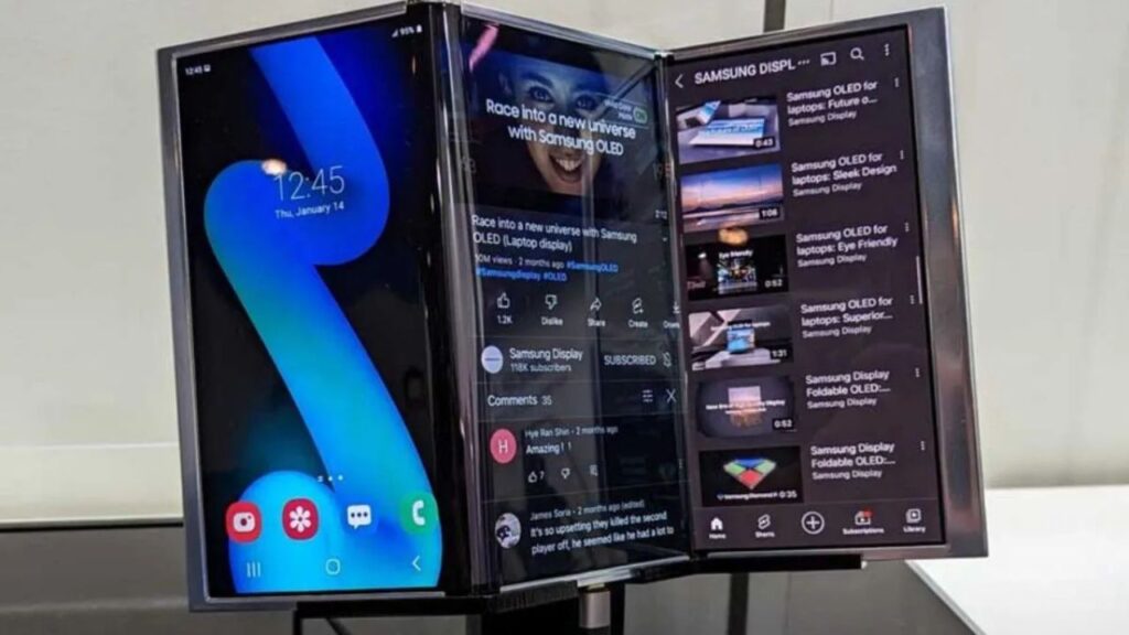 Samsungला रहा है 3 डिस्प्ले वाला स्मार्टफोन, देखिए इसकी खासियतें